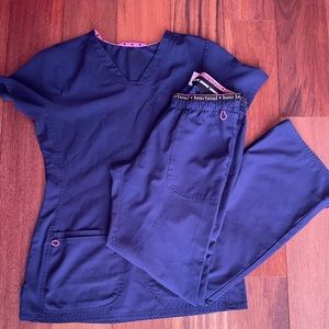 Heartsoul Navy Scrub Set